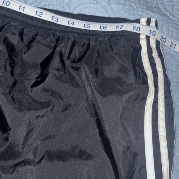Adidas Mens Black Nylon Mesh-Lined Athletic Shorts - Picture 8 of 8